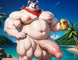 1boy abs ai_generated anthro balls bara bear big_balls big_muscles big_nipples big_pecs big_penis booster_rex daddy dilf erect_nipples erection eye_patch fortnite gay hair huge_balls huge_cock huge_muscles huge_nipples huge_pecs hunk male male_only musclegut muscular muscular_anthro muscular_male navel nipples nude penis polar_bear polar_patroller pubic_hair solo ursid white_fur