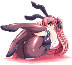 bunny_ears bunny_outfit bunnysuit detached_collar high_heels pantyhose tonpuu