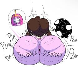 adventure_time cartoon_network cum_in_pussy cum_inside dark-skinned_male female julian_(varix) mating_press princess_bubblegum rape tagme twitter_link varix