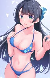 aku_tsukino breasts d4dj long_hair swimsuit togetsu_rei