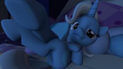 3d animal anus ass bed cutie_mark equine female friendship_is_magic fruitymilk furry hair horn horse lying mammal my_little_pony pony pussy solo source_filmmaker trixie_(mlp) two_tone_hair unicorn