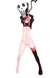 1girls arms_up blush bondage breasts chains female hourglass_figure jakuzure_nonon kill_la_kill looking_at_viewer navel nipples open_mouth pink_hair pussy solo symphony_regalia tears tempel1118 uncensored