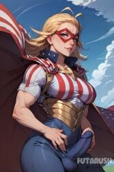 1futa 1futaballs 1futanari 1futas ai_generated american_flag artist_name big_cock big_dick big_penis blonde_hair blonde_hair blue_eyes boku_no_hero_academia breasts bulge bulge_through_clothing cock commission dick dickgirl erect_penis erected_penis erection futa_balls futa_only futa_sans_pussy futanari futanari futarush large_breasts large_cock large_dick large_penis mask my_hero_academia naked naked_futa naked_futanari nsfw nude_futa nude_futanari outdoors patreon patreon_username penis solo solo_futa star_and_stripe_(boku_no_hero_academia) star_and_stripe_(my_hero_academia) sultryspark video_game video_games