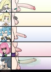 chastity_cage clair_(pokemon) flat_chastity_cage futa_only futanari klara_(pokemon) lillie_(pokemon) lusamine_(pokemon) penis penis_chart penis_size_chart penis_size_comparison_meme penis_size_difference pokemon sabrina_(pokemon) sabrina_(pokemon_hgss) yanderocky