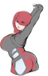 big_breasts female human looking_at_viewer mystical nyx_(quake_champions) plantpenetrator quake quake_champions red_hair thick_thighs video_games