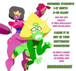 1futa 1girls anal anal_sex female futa_on_female futanari garnet_(steven_universe) gem_(species) gem_fusion green_skin kemokino kinoko.kemono pained_expression peridot_(steven_universe) shortstack size_difference snot steven_universe stomach_bulge tears thick_thighs yellow_hair