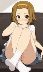 ai_generated anus anus_peek blush k-on! pschool_uniform pussy pussy_peek ritsu_tainaka_(k-on!) socks