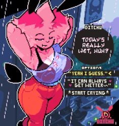 1girls artist_self-insert breasts ditchu ditchu_(oc) female female_only oc original_character pink_fur tagme thighs