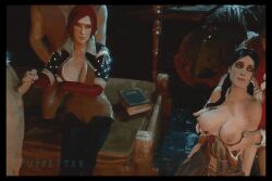 3d big_breasts handjob philippa_eilhart puppetter the_witcher_(series) the_witcher_3:_wild_hunt triss_merigold