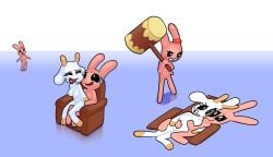 anthro bovid bovine bunny_maloney bunny_maloney_(character) candy_bunny cattle charlotte_(bunny_maloney) female hi_res lagomorph leporid male male/female mammal noctulov rabbit smashed tagme