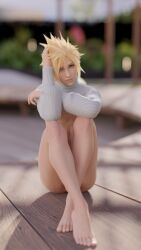 1boy blonde_hair blue_eyes cloud_strife femboy final_fantasy final_fantasy_vii white_skin