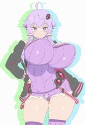 1girls animated curvy huge_breasts looking_at_viewer monsuun purple_hair shorter_than_10_seconds tagme thick_thighs twintails vertical_video video vocaloid voluptuous yuzuki_yukari