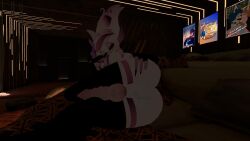 angel_dust_(hazbin_hotel) knotted_penis vrchat vrchat_avatar