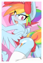 anthro cameltoe female female_only friendship_is_magic mustang-blaze my_little_pony rainbow_dash_(mlp) smooth_skin solo