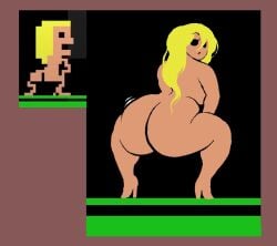 1girls 2024 angry_video_game_nerd angry_video_game_nerd_adventures atari beat_'em_&_eat_'em big_ass big_breasts black_eyes blonde_hair bouncing_ass character_request cute female heels looking_at_viewer looking_back munununbumnin naked nude nude_female numberninelarge reference_image sideboob squatting tagme throwing_it_back twerking