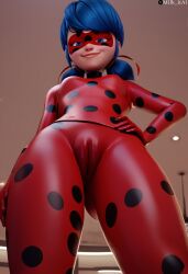 3d ai_generated below_view cameltoe innie_pussy marinette_dupain-cheng milk_itai miraculous_ladybug smirk