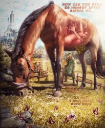 creature_vore damsel_in_distress digested_prey digestion digestion_noises doric dungeons_and_dragons female female_pred feral_pred feral_vore horse horse_pred horse_vore internal internal_view peril soft_vore sophia_lillis unwilling_prey unwilling_vore vo-photoshop vore x-ray