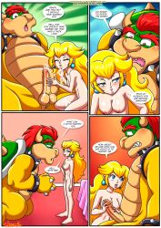 1boy 1girls balls barefoot bbmbbf blowjob blush bowser breasts comic cum cum_in_mouth cum_inside cum_on_balls cum_on_breasts cum_on_face cum_on_penis female handjob male male/female mario_(series) masturbation nintendo nipples palcomix penis princess_peach sex the_mushroom_kingdom_secret_(comic)