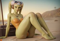 ai_generated bikini bikini_top feet foot_fetish hera_syndulla render star_wars starwarsrebels swimsuit