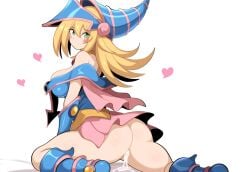 1girls after_sex ai_generated ass blonde_hair cum cum_in_pussy dark_magician_girl duel_monster female mullon novelai solo yu-gi-oh! yu-gi-oh!_duel_monsters