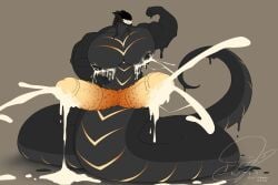3:2 apode draconcopode dripping entitropy goo_creature hi_res legless male muscular muscular_male naga nipples serpentine solo