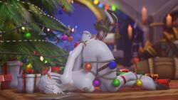 3d big_breasts blizzard_entertainment bondage christmas draenei elly_(draenei) face_down_ass_up female_only horns huge_breasts masturbation morilymory nude original_character pussy restrained rope sex_toy solo spread_legs thick_thighs vaginal_insertion vaginal_penetration voluptuous voluptuous_female warcraft white_hair white_skin wide_hips winter_veil world_of_warcraft