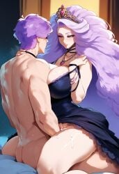 1boy 1boy1girl 1girls ai_generated big_breasts breasts caspar_(digbyai) cowgirl cowgirl_position digbyai dominant_female dress female female_on_top femdom fluffy_hair gentle_femdom incest incest_(lore) jewelry kissing massive_breasts mature mature_female milf mother mother_and_child mother_and_son original original_character original_characters penetration poofy_hair purple_eyes purple_hair riding sex straight the_duchess_(digbyai) tiara vagina vaginal_penetration vaginal_sex