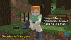 1boy 1girls 3d alex_(minecraft) boots breasts creeper_(minecraft) female female_masturbation fingering_pussy forest green_eyes green_shirt looking_down looking_pleasured masturbation mine-imator minecraft no_panties no_pants orange_hair outdoors outside public_masturbation spread_legs spread_pussy tagme the_redstone_d wet_pussy