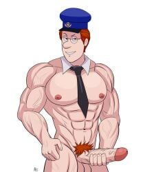 big_penis gachimuchi postman_pat red_hair solo_male