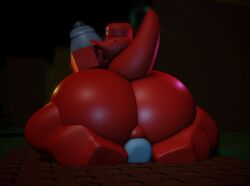 2boys 3d anon avewagetrashuwu drakobloxxer gay hyper_ass hyper_penis male/male penis red_body red_fur roblox robloxian tagme thick_thighs