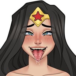 ahe_gao ahegao_face dc dc_comics drool drooling multiversus tongue tongue_out wonder_woman wonder_woman_(multiversus) wonder_woman_(series)