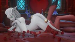 3d big_breasts blizzard_entertainment draenei elly_(draenei) female_only horns huge_breasts morilymory nude original_character pinup pussy solo stockings thick_thighs valentine's_day voluptuous voluptuous_female warcraft white_hair white_skin wide_hips world_of_warcraft