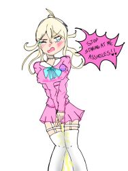 1girls blush danganronpa danganronpa_v3 embarrassed iruma_miu peeing peeing_self tears_of_desperation