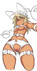 blonde_hair female guilty_gear human long_hair ramlethal_valentine solo squemezzo yellow_eyes