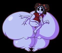 5_eyes ass_bigger_than_head ass_bigger_than_torso ass_expansion hand_on_ass hand_on_butt muffet shocked_expression spider_girl tagme undertale undertale_(series)