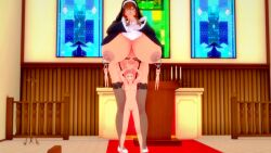 1futa 1futagiantess 1futanari 3boys bless blessing blue_glasses church church_altar church_interior church_mass devotion futa_is_bigger futa_prision futanari giantess gigantic_ass gigantic_breasts gigantic_nipples gigantic_penis gigantic_testicles gigantic_thighs green_glasses holding_penis holding_penis_bigger lace_stockings living_jewelry mini_giantess miniboy minigiantess miracle_face ninja_head nipple_piercing nun nun_(futa_prision) nun_futa nun_hat nun_outfit ring_piercing size_difference stained_glass