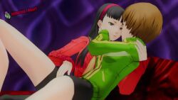 3d amagi_yukiko animated infected_heart lesbian persona persona_4 rubbing_pussy satonaka_chie tagme video yuri