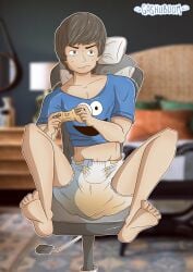 barefoot diaper diaper_fetish feet gamer_boy messy_diaper peeing scat twink