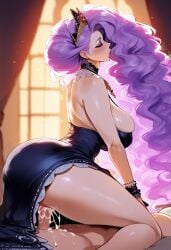 1boy 1boy1girl 1girls ai_generated big_breasts breasts cowgirl cowgirl_position digbyai dominant_female dress female female_on_top femdom fluffy_hair gentle_femdom jewelry massive_breasts mature mature_female milf original original_character penetration poofy_hair purple_eyes purple_hair riding sex straight the_duchess_(digbyai) tiara vagina vaginal_penetration vaginal_sex