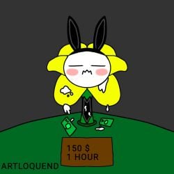 artloquend_(artist) flowey_the_flower playboy_bunny playboy_outfit tagme