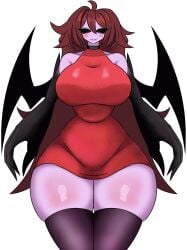 delete_alliance demon_girlfriend demon_horns demon_tail demon_wings friday_night_funkin girlfriend_(friday_night_funkin) horns purple_skin thigh_gap thighhighs