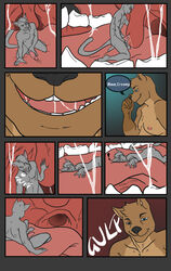 anthro baku balls bigger_version_at_the_source chubby comic cum erection feline fur furry grey_fur internal macro/micro male mammal mawplay mawshot muscles penis swallowing tastytoxins tongue trigger uvula vore