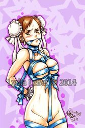 bondage chun-li female female_only human kinbaku lilly_lamb ribbon solo street_fighter