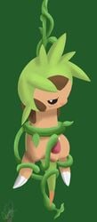 arti4000 balls blush bondage bound chespin cum furry male male_only nintendo no_humans penis pokemon pokephilia precum video_games vines