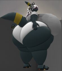 big_ass big_breasts breasts bubble_butt eeveelution female furry huge_ass huge_breasts hyper_breasts kingofthekabuto pokemon pokemon_(species) queenofthekabuto thick_thighs umbreon wide_hips