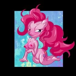 1:1 2013 anthro anthrofied areola blue_eyes blush breasts cutie_mark earth_pony equid equine female friendship_is_magic fur hair hasbro horse looking_at_viewer mammal my_little_pony nipples nude pink_body pink_fur pink_hair pinkie_pie_(mlp) pony snus-kun solo