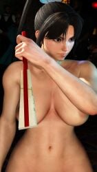 belly_button big_areola big_breasts breasts_covered brown_hair fatal_fury fit fit_female gameplay ingame_model king_of_fighters long_hair mai_shiranui mod naked naked_female nude nude_female sf_screenshot slim_waist street_fighter street_fighter_6 tagme tied_hair wide_hips