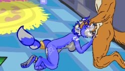 16:9 1boy 1boy1girl 1girls 2d anthro blowjob blue_fur cradling_balls cum cum_in_mouth cum_on_body cum_on_breasts cum_on_face cumshot female fox_mccloud furry game holding_balls holding_head holding_penis krystal krystal_(star_fox) masturbation no_bra no_humans no_panties no_sound orange_fur playshapes satisfied_look sex_after_cumming smile star_fox star_fox_adventures tagme video