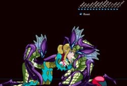 cum cum_in_ass cum_in_mouth cum_on_hands cum_shot doggy_style fellatio female handjob human kneeling male metroid metroid_fusion nintendo oral samus_aran space_pirate straight