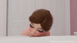 3d agent_red_girl animated brown_hair cum cum_inside doll looking_pleasured masturbation peeing tagme video